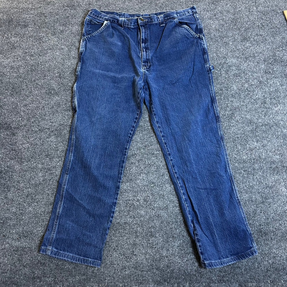 Texas Steer Carpenter Jeans Mens Size 40 Blue Denim Utility Workwear USA Made